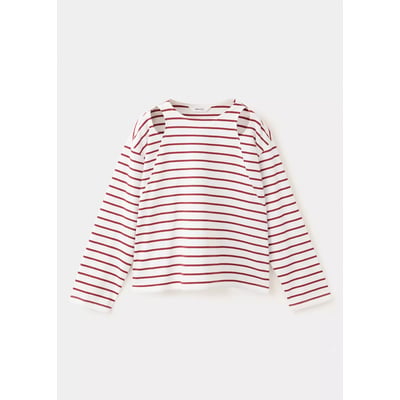 T-shirt à rayures avec découpes cut-out MANGO KIDS