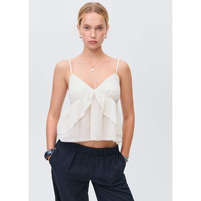 Pantalon droit lin MANGO TEEN