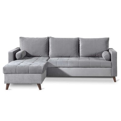 Canapé d'Angle Convertible en Velours 4 places - POLAR LISA DESIGN