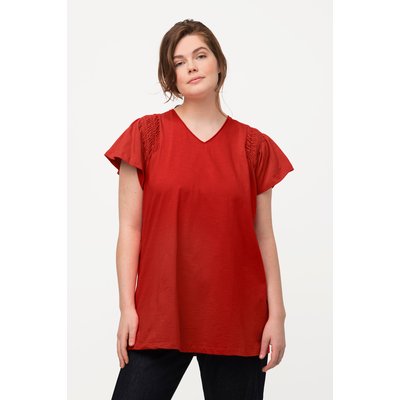 T-shirt à ligne en A en coton bio avec col ULLA POPKEN