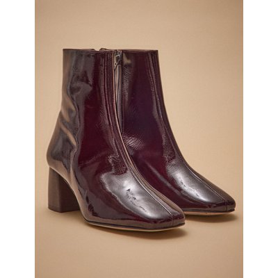 Boots à talon cuir vernis CYRILLUS