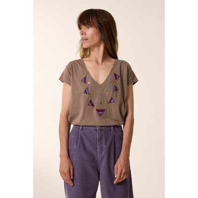 Tonton V-Neck T-Shirt with Long Sleeves LEON & HARPER