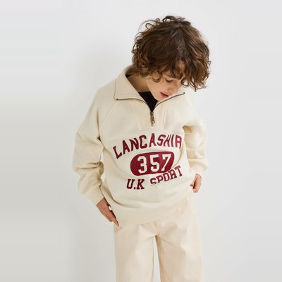 Sweat col camionneur imprimé contenant du coton BIO GOTS MONOPRIX