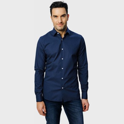 Chemise Slim fit motif fond ACROSS
