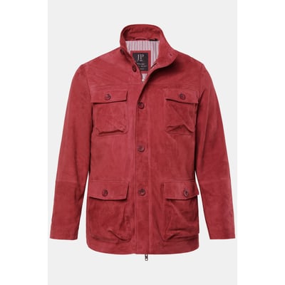 Veste treillis en cuir suédé de chèvre JP1880