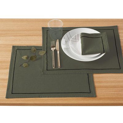 Set of 4 Bourdon Linen & Cotton Placemats LA REDOUTE INTERIEURS