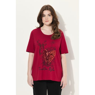 T-shirt à paillettes et motif cerf ULLA POPKEN