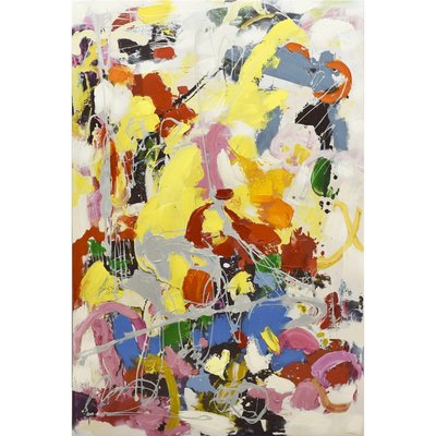 Tableau abstrait coloré sur toile pour décoration murale moderne RECOLLECTION
