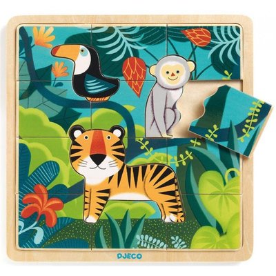 Puzzle éducatif bois Jungle DJECO