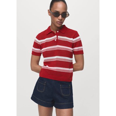 Pull-over rayures col polo MANGO