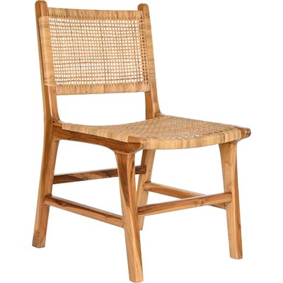 Chaise en teck et rotin, cuisine chic RECOLLECTION