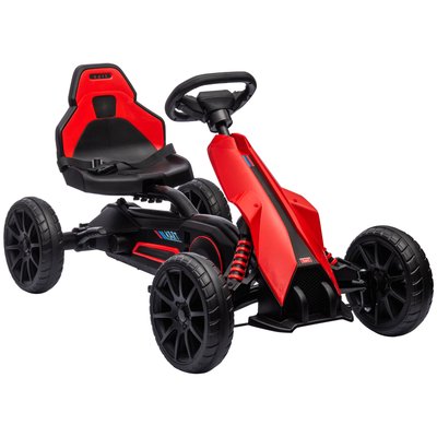 Kart à pédales enfant Go kart Formule 1 Racing réglable avec ceinture HOMCOM