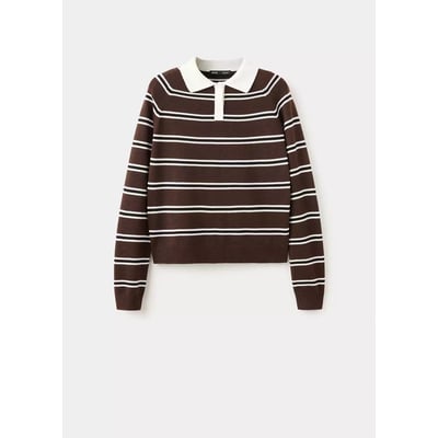Pull-over rayures col polo MANGO