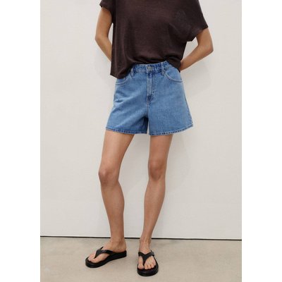 Short jean taille haute MANGO