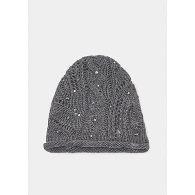 Bonnet en laine mélangée avec strass LIU JO