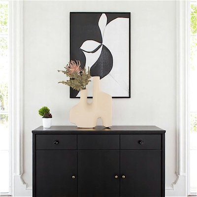 Vase soliflore design, couleur sable PIER IMPORT