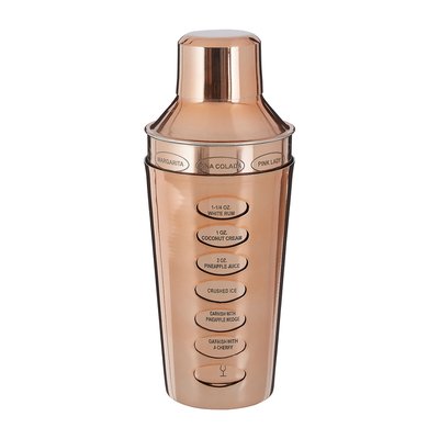 Recipe Cocktail Shaker in Rose Gold SO'HOME