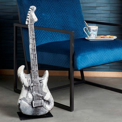 Objet déco à poser guitare argent PIER IMPORT
