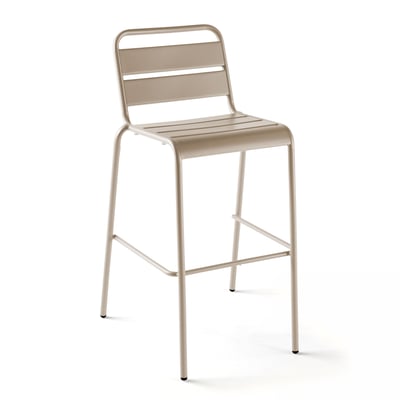 Chaise haute de jardin en métal, PALAVAS OVIALA