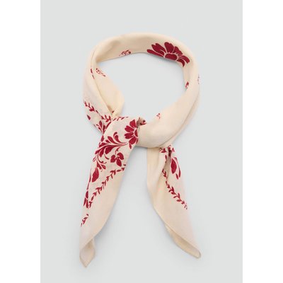 Foulard en coton imprimé fleuri MANGO