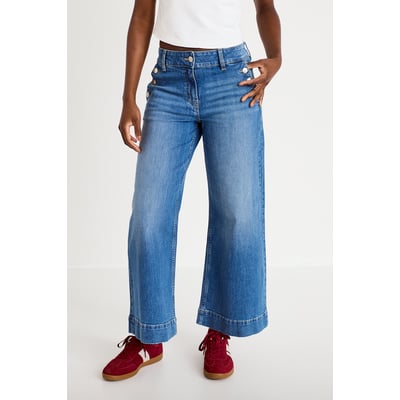 Jean wide leg cropped taille haute CACHE CACHE