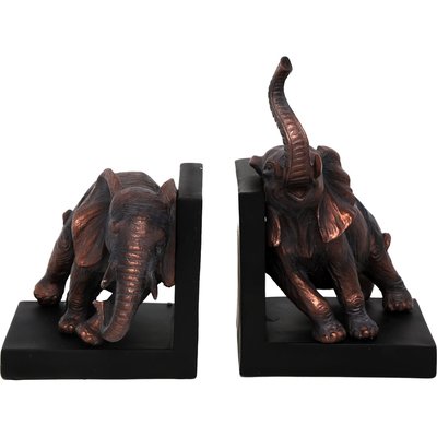 Serre-livres en résine Eléphant 31x25 cm JARDINDECO