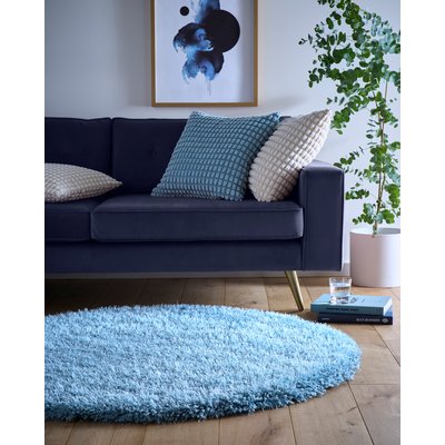 Hand Tufted Shimmer Shaggy Circle Rug SO'HOME