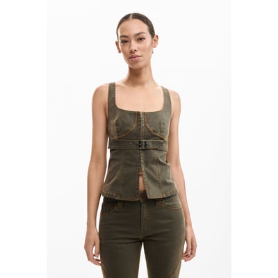 Blouse à Bretelles Fines La Redoute Taille 40 - Occasion En Très Bon état, Multicolore