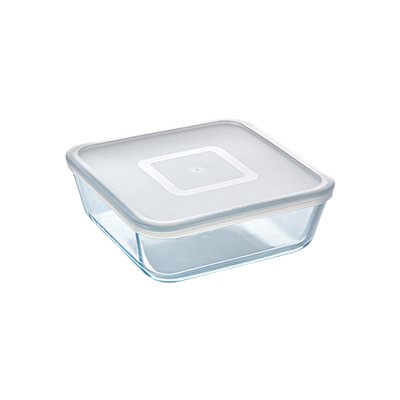 Cook & Freeze - Plat carré avec couvercle spécial congélation compatible "air fryer" (friteuse à air chaud) PYREX