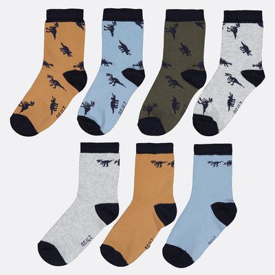 Lot de 7 paires de chaussettes, motif dinosaures LA REDOUTE COLLECTIONS
