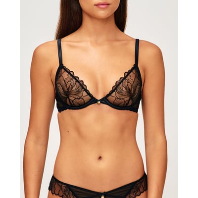 Soutien-gorge corbeille en mesh brodé et pailleté HARLEMIZ UNDIZ