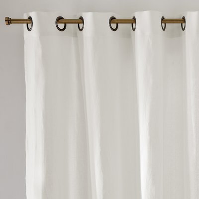 Onega Washed Linen Curtain with Eyelets LA REDOUTE INTERIEURS