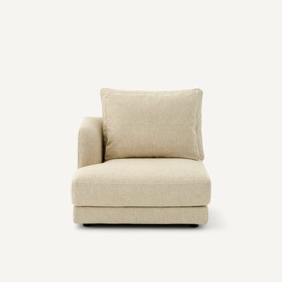 Demi-canapé gauche, arrondi, modulable en bouclette, TIBERIO AM.PM