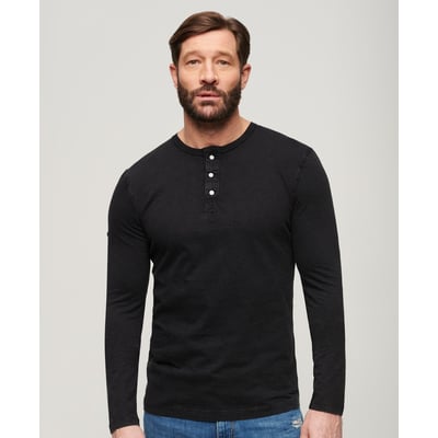 Haut col tunisien en jersey à manches longues SUPERDRY