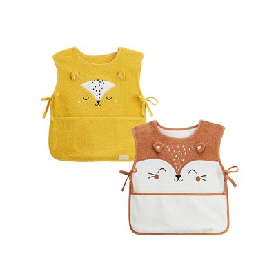Lot de 2 bavoirs bébé Merlin PETIT BEGUIN