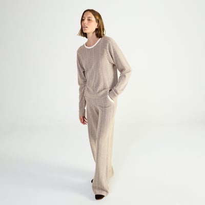 Sweat col rond en coton EXQUISE LAURENCE TAVERNIER