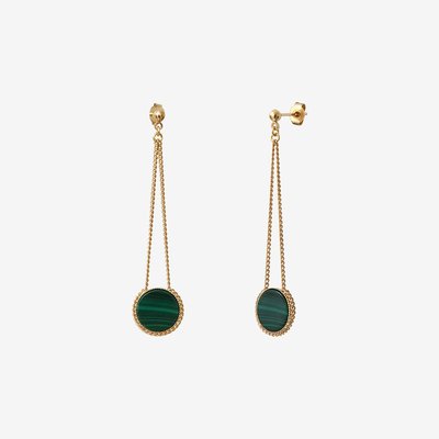Boucles d'oreilles dorées à l'or fin LADY CAROLINE NAJMAN