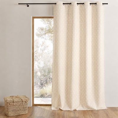 Rideau jacquard à motifs arrondis poids HOME MAISON