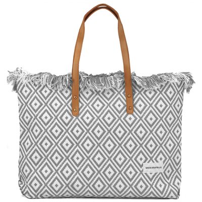 Sac à main cabas anses longues BLEU CERISE