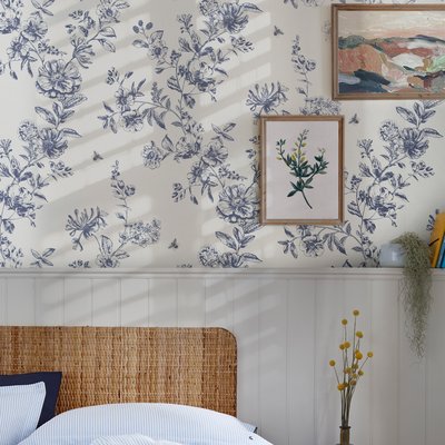Papier peint Fleurs de chèvrefeuille au fusain JOULES