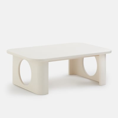 Table basse avec pieds sculptés, longueur 88 cm, MORTI LA REDOUTE INTERIEURS