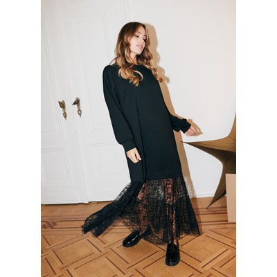 Robe pull avec dentelle discount