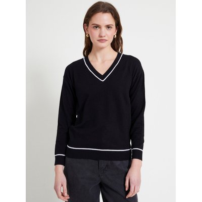 Pull col V à bandes MINABI NAF NAF