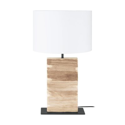Lampe pied en bois et métal et abat jour   CONTESSORE EGLO