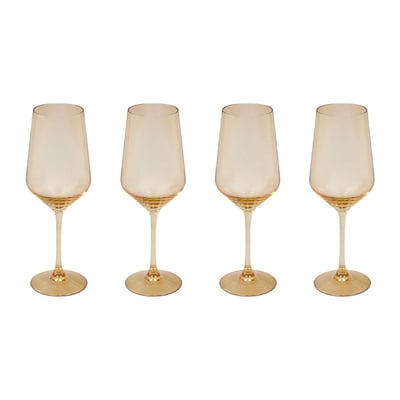 Lot de 4 verres à vin en verre AMBRE ATMOSPHERA