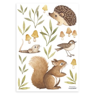 Stickers muraux animaux de la forêt FOREST LILIPINSO