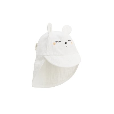 Casquette cache-cou bébé en gaze de coton CAPUCINE PETIT BEGUIN