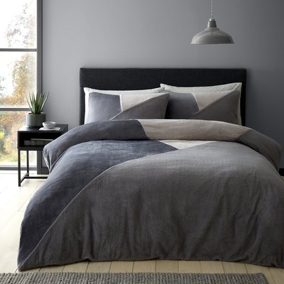 Cosy Larsson Geo Fleece Duvet Cover and Pillowcase Set CATHERINE LANSFIELD