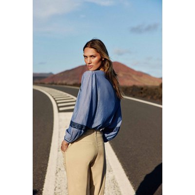 Blouse manches longues col v uni BRONNIE LA PETITE ETOILE