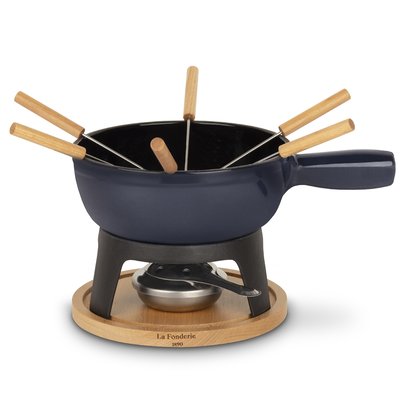 service à fondue en fonte pour 6 personnes - mont joux H.KOENIG